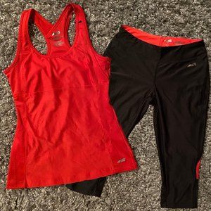 AVIA Workout Outfit - Pink & Black Sports Gear S